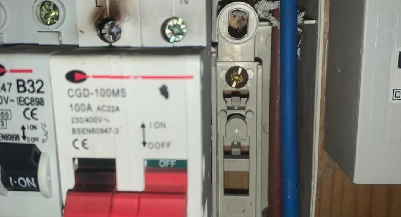 Emergency Electrician in Lisburn: Burnt Fusebox